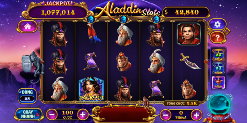 Quy trình tham gia chơi một ván game nổ hũ Aladdin