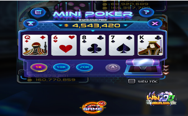 Mini Poker là sự lựa chọn hoàn hảo cho những ai yêu thích sự hồi hộp của trò chơi poker